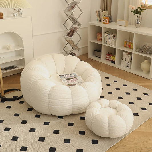 Lazy Sofa Chair with Stool Bedroom Furniture